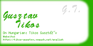 gusztav tikos business card